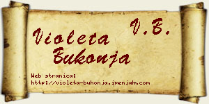 Violeta Bukonja vizit kartica